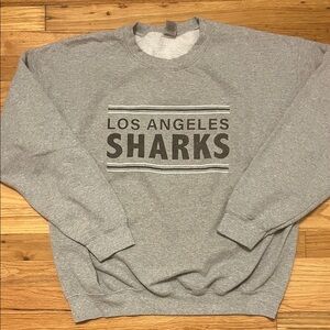 Gildan Gray Los Angeles Sharks Crewneck Sweater